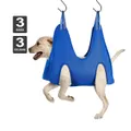 Qttie Hammock Helper Pet Dog Cat Grooming Restraint Bags for Bathing Trimming Nail-Medium(Blue)