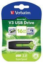 VERBATIM 16GB V3 USB3.0 Green | Retractable Store'n'Go V3