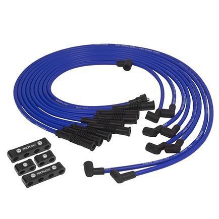 Proflow Spark Plug Pro Lead Wires Set 8.8mm Blue Black Boots Straight Boots Universal V8 with Separator Set PFEIGLS88BL