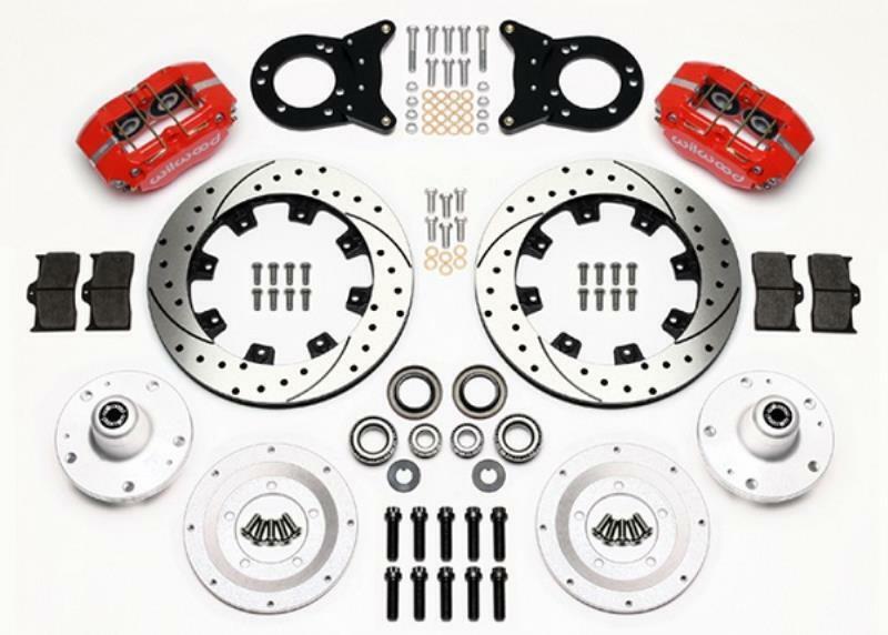 Wilwood Dynapro Dust-Boot Front Red Brake Kit - 4-Piston 12.19" Suit 63-69 for Ford Fairlane, Falcon, Ranchero, Torino & 63-67 Mercury Comet, Cougar W