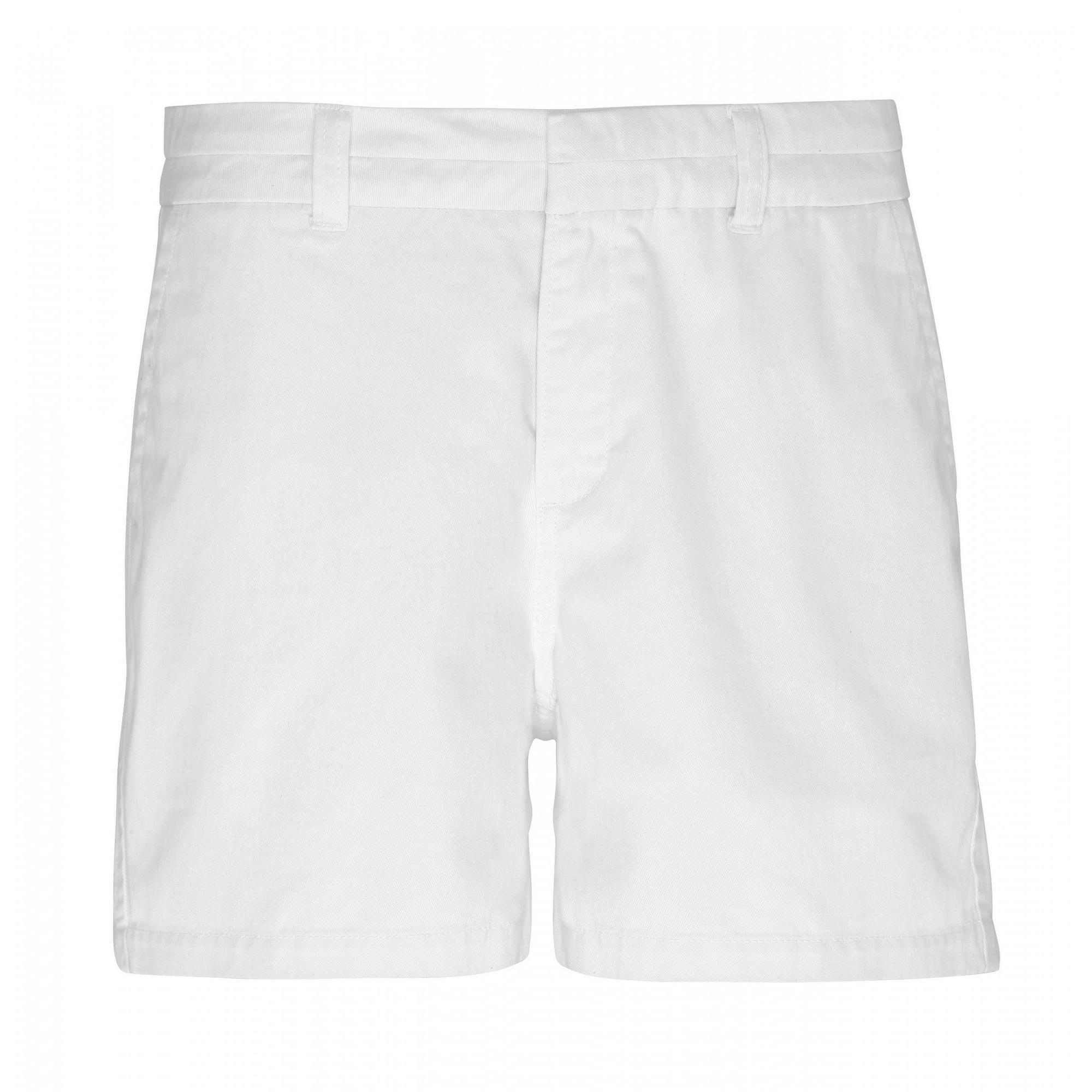 Asquith & Fox Womens/Ladies Classic Fit Shorts (White) (2XL)