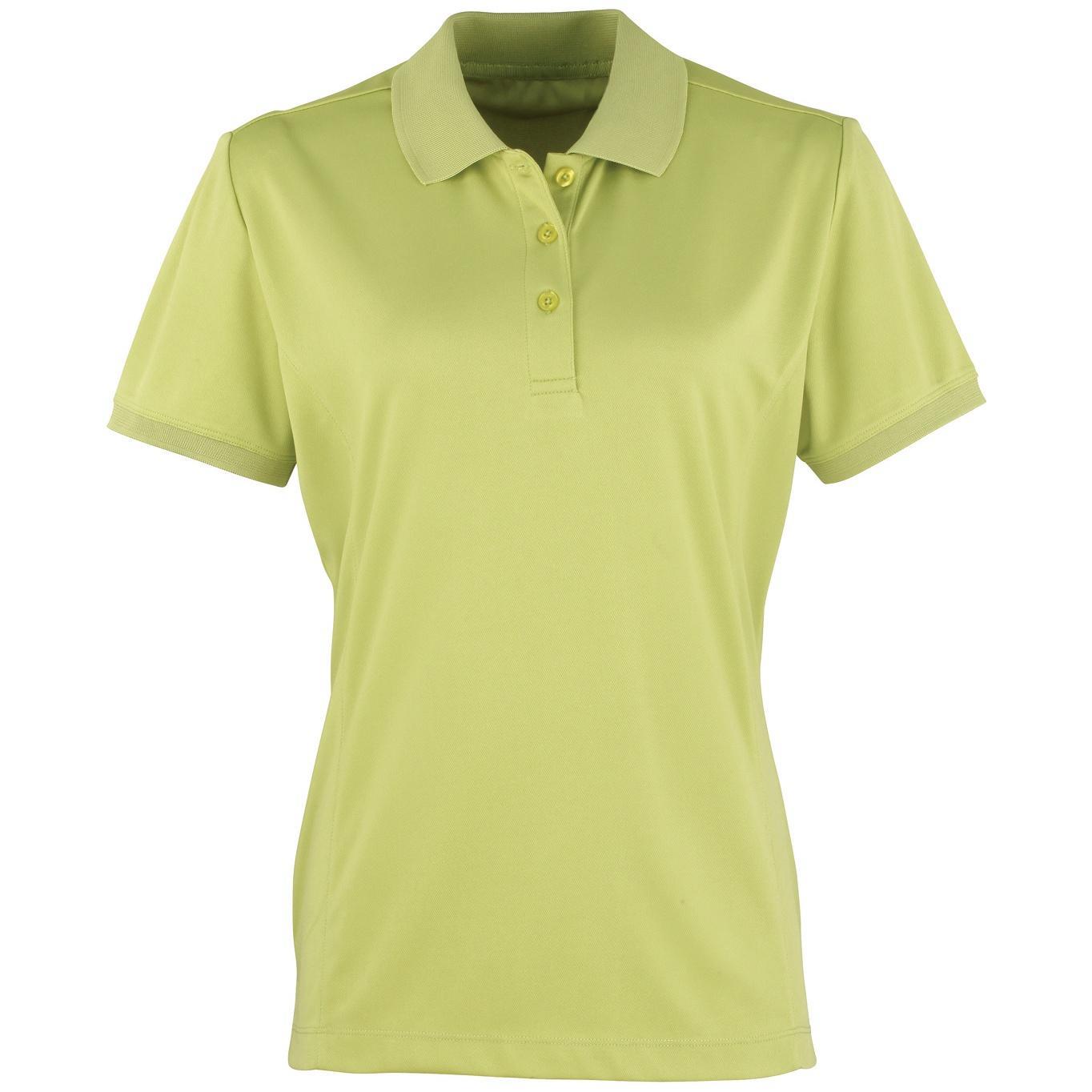 Premier Womens/Ladies Coolchecker Short Sleeve Pique Polo T-Shirt (Lime) (XS)