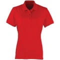 Premier Womens/Ladies Coolchecker Short Sleeve Pique Polo T-Shirt (Red) (XS)