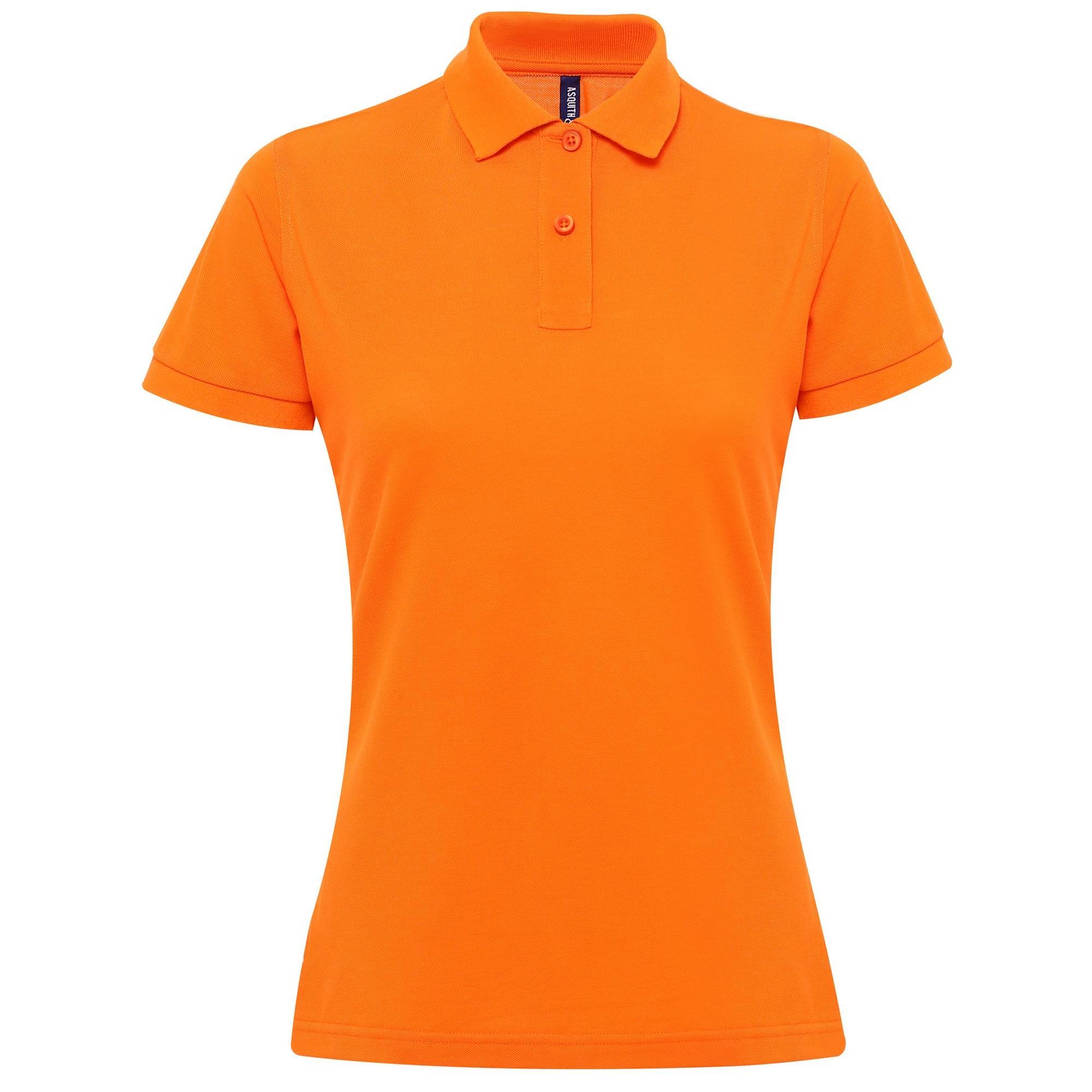 Asquith & Fox Womens/Ladies Short Sleeve Performance Blend Polo Shirt (Orange) (2XL)