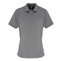 Premier Womens/Ladies Coolchecker Short Sleeve Pique Polo T-Shirt (Grey Melange) (2XL)