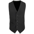 Premier Mens Lined Polyester Waistcoat / Catering / Bar Wear (Black) (XS)