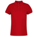 Asquith & Fox Womens/Ladies Plain Short Sleeve Polo Shirt (Red) (XS)