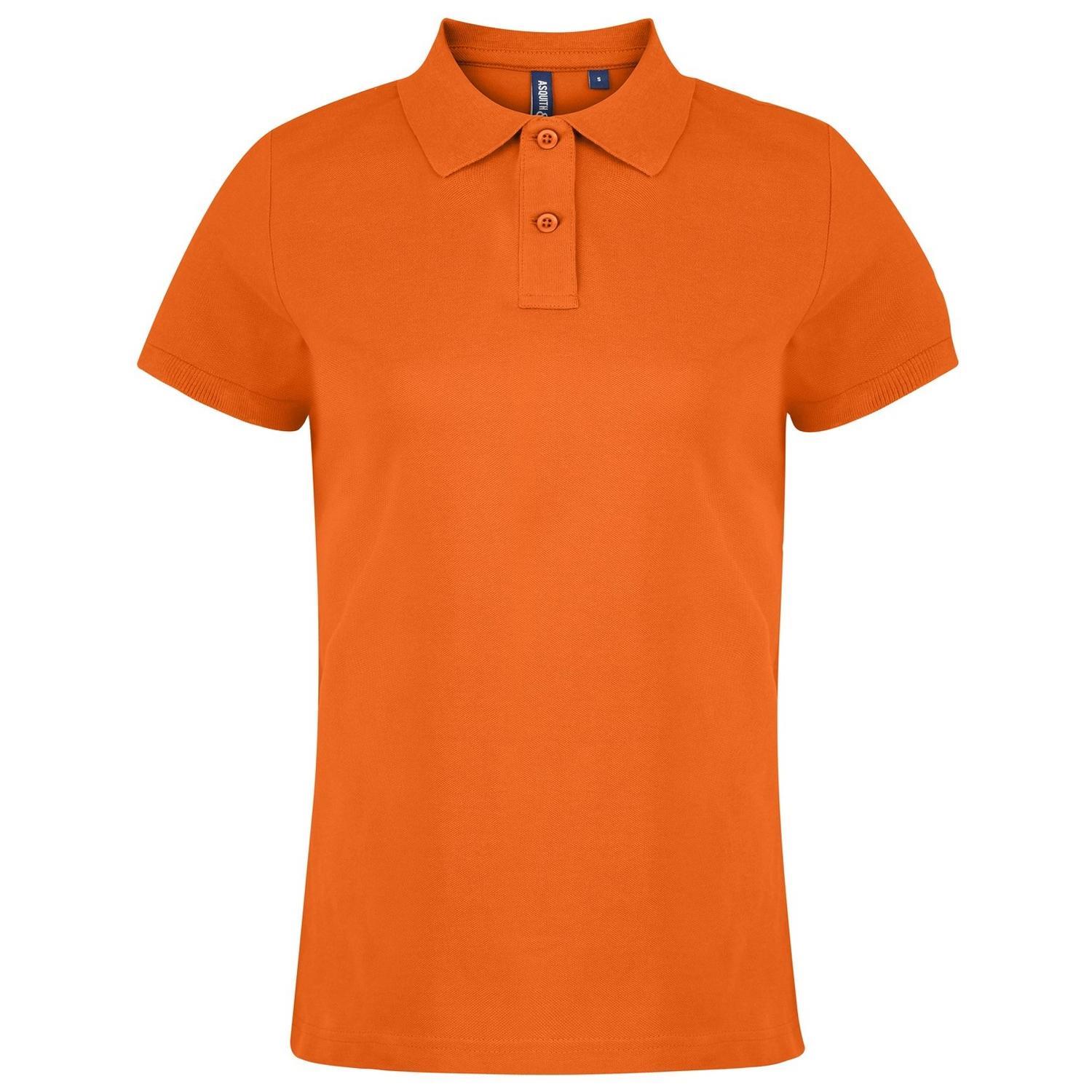 Asquith & Fox Womens/Ladies Plain Short Sleeve Polo Shirt (Orange) (2XL)