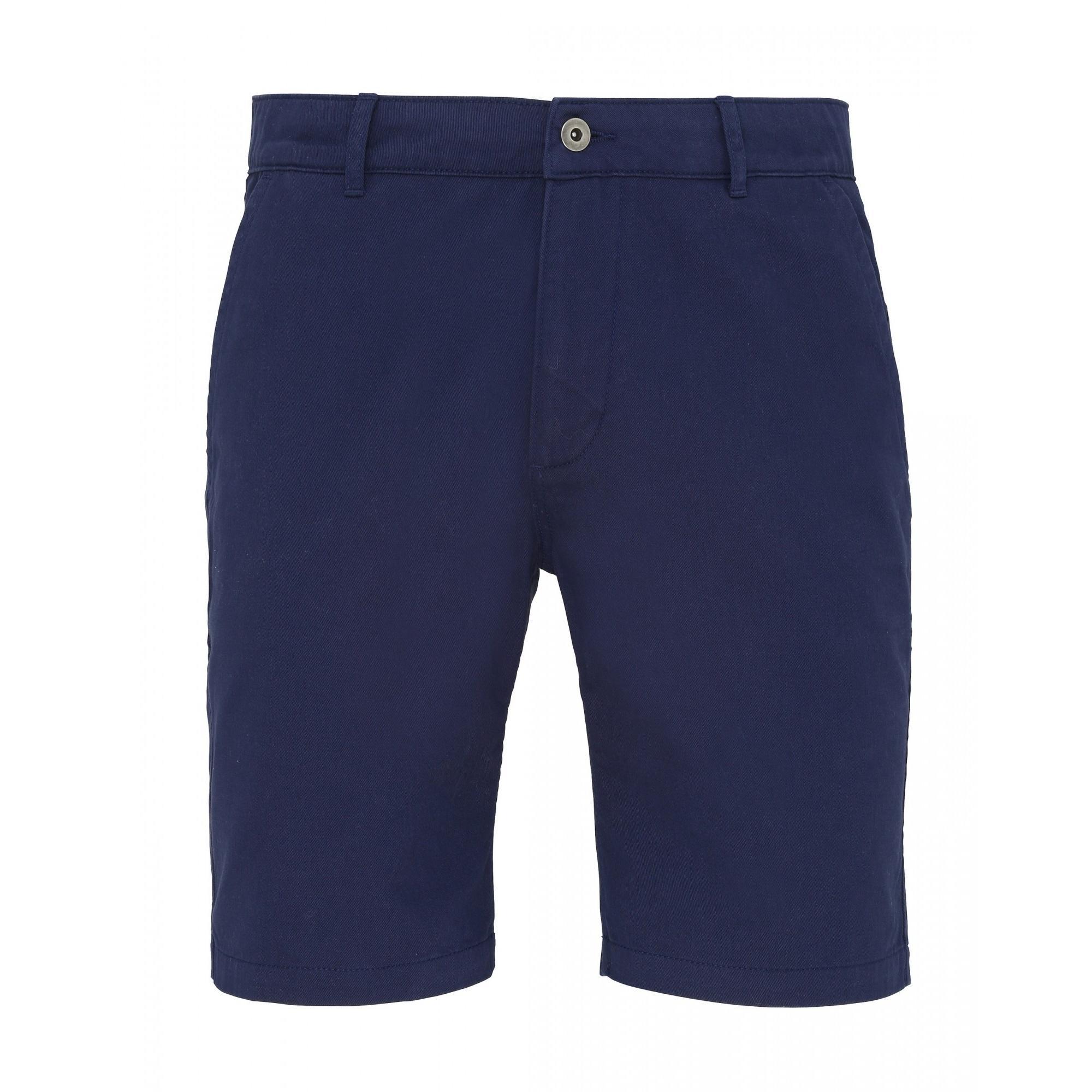 Asquith & Fox Mens Casual Chino Shorts (Navy) (L)