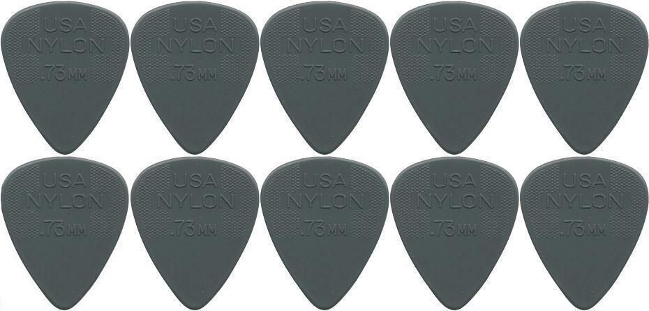 10 x Dunlop Nylon Standard "Greys" .73MM Gauge Guitar Picks