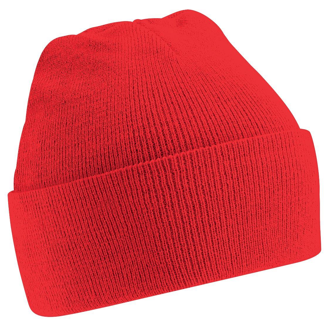 Beechfield Soft Feel Knitted Winter Hat (Bright Red) (One Size)