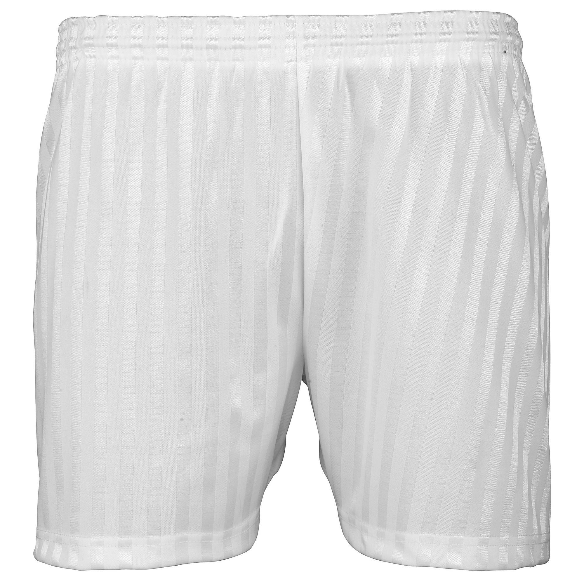 Maddins Kids Unisex Shadow Stripe Sports Shorts (White) (22-24)