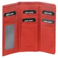 Pierre Cardin Womens Soft Italian Leather RFID Purse Wallet Rustic - Red