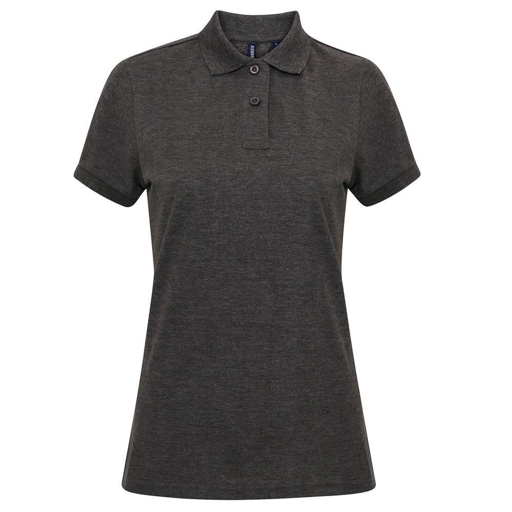 Asquith & Fox Womens/Ladies Short Sleeve Performance Blend Polo Shirt (Charcoal) (S)