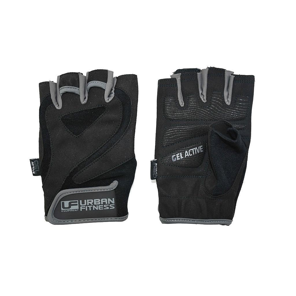 Urban Fitness Equipment Unisex Adult Pro Gel Training Glove (Black/Grey) (XL)