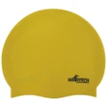 SwimTech Unisex Adult Silicone Swim Cap (Yellow) (One Size)