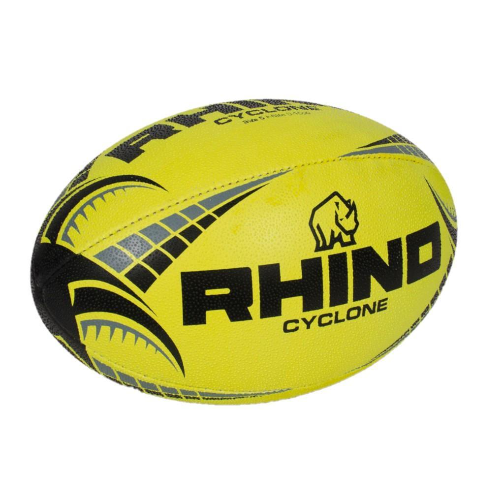 Rhino Cyclone Rugby Ball (Fluorescent Yellow) (5)