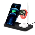Adore 4 in 1 Wireless Charging Station Fast Charger Stand For iPhone/Samsung/Huawei/iWatch/AirPods/Apple Pencil OW01-Black