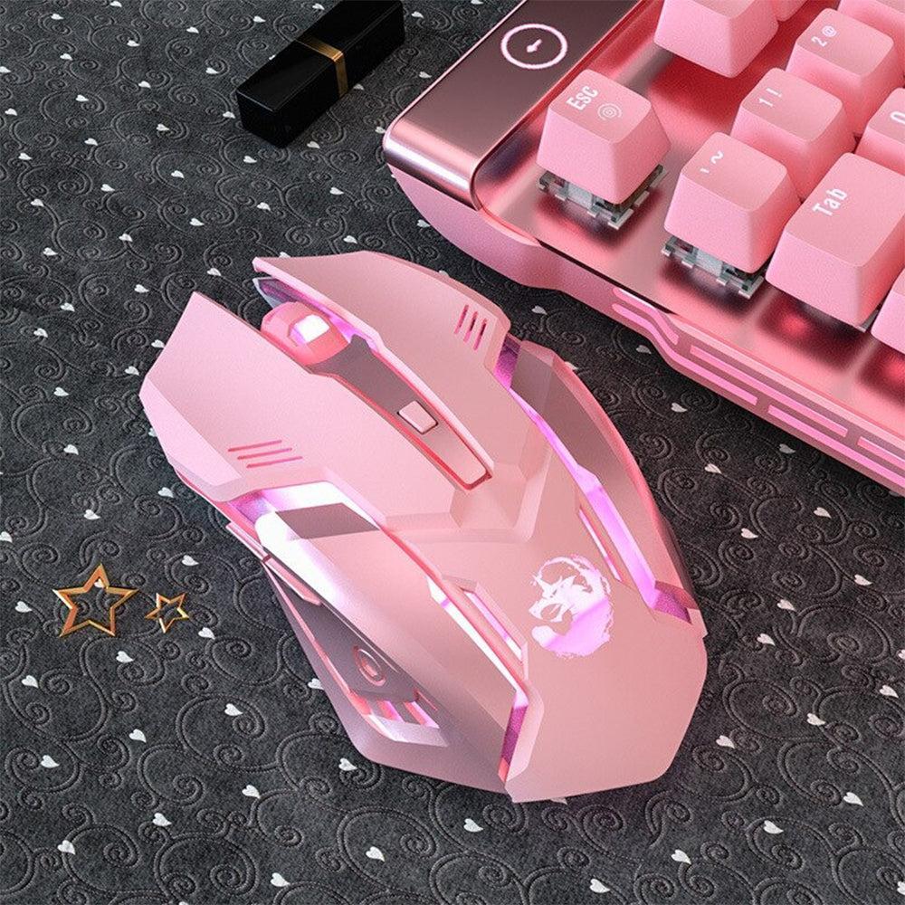 Ergonomic 6 Key Wireless Rechargeable Gaming Mouse with Backlight
