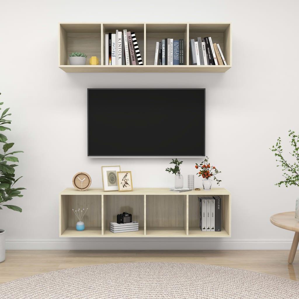 Wall-mounted TV Cabinets 2 pcs Sonoma Oak Engineered Wood vidaXL