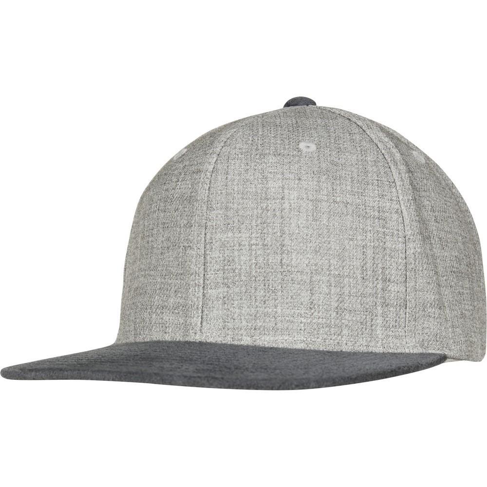 Flexfit by Yupoong Unisex Melange Velour Snapback Cap (Grey/Grey) (One Size)