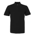 Asquith & Fox Mens Organic Classic Fit Polo Shirt (Black) (L)