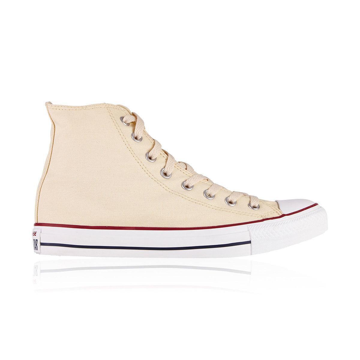 Converse - Chuck Taylor All Star Hi Top Unisex Shoes - Mens US 5.5/Womens US 7.5 - Unbleached White