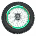 GREEN 90/100 - 14 14" Inch Rear Back Wheel Rim + Tyre Tire PIT PRO Dirt Bike