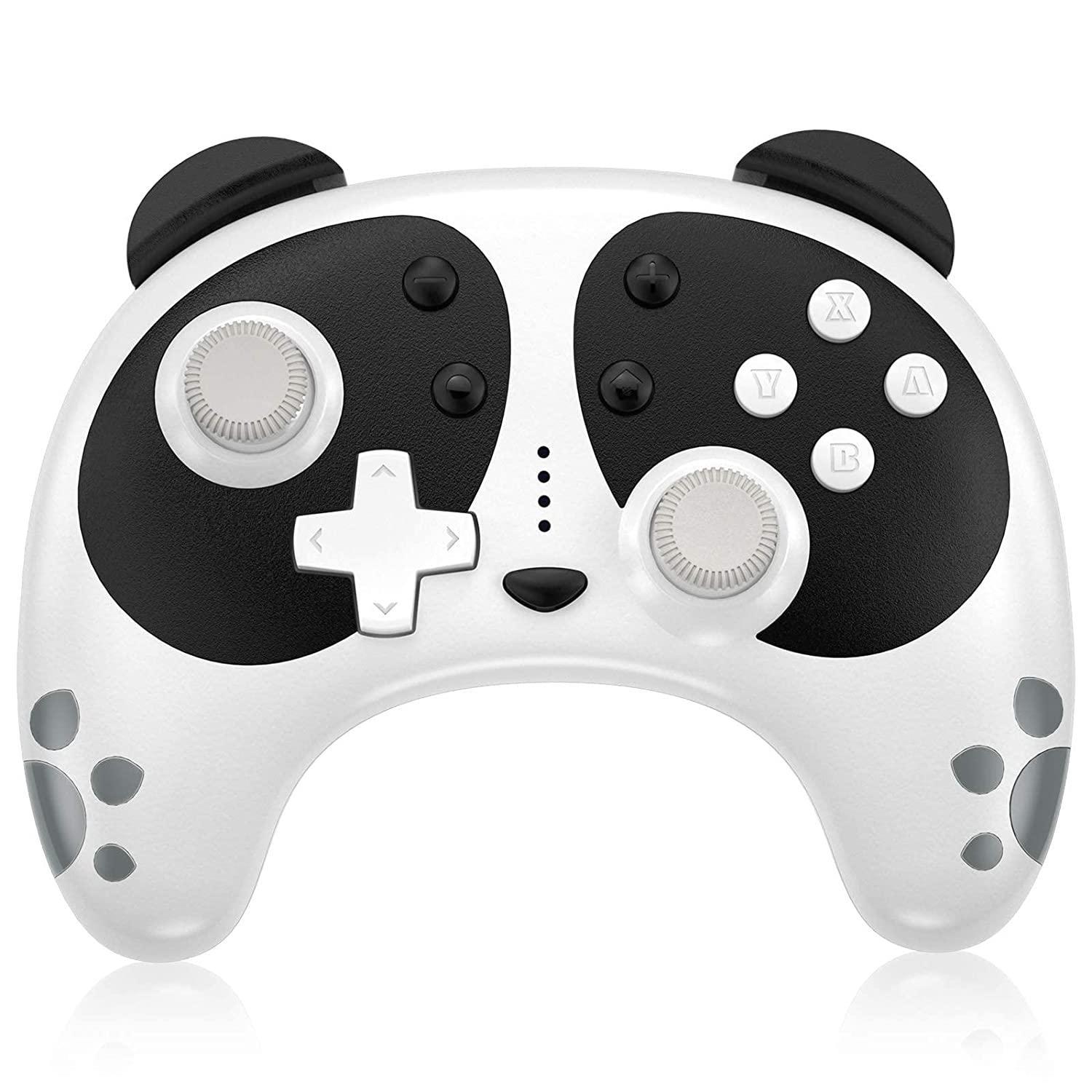 Wireless Controller for Nintendo Switch, Panda Cute Switch Pro Controller Compatible with Switch Lite/PC with NFC Wake-up Function, Support Motion Control Turbo Vibration