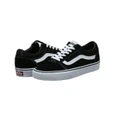 Vans Mens Ward Suede Canvas Sneakers Shoes - Black/White - US 7