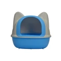 YES4PETS Large Hooded Cat Toilet Litter Box Tray House With Scoop Blue