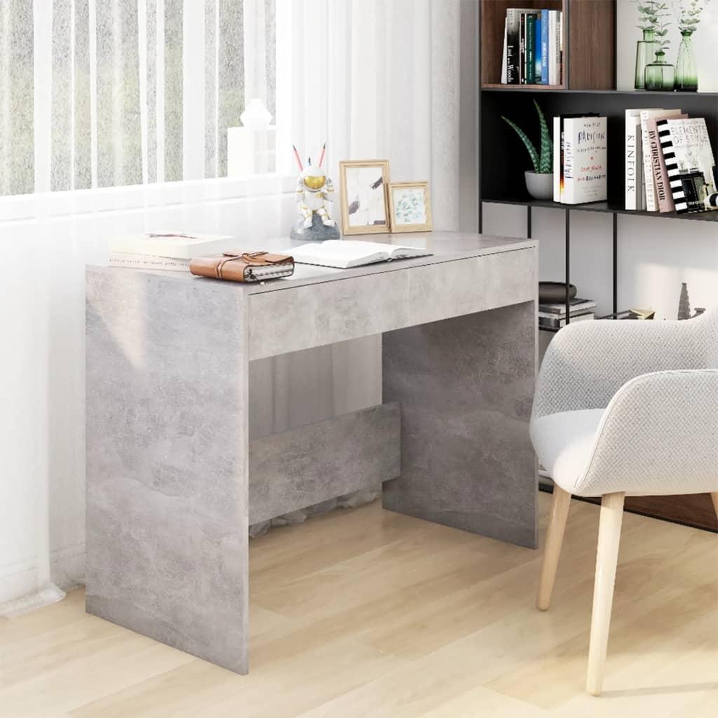 Desk Concrete Grey 101x50x76.5 cm Engineered Wood vidaXL