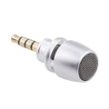 Mini Plug in Vocal Instrument Condenser Microphone 3.5mm Standard Plug White