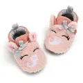 StrapsCo Infant Baby Boys Girls Slippers Non Slips Bottom Winter Booties House Shoes (ElephantPink, 12)