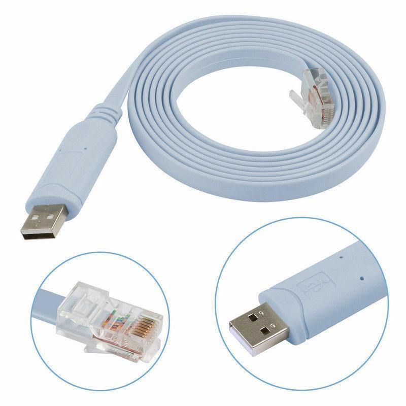 Standard USB Type-A to RJ45 Serial Console Adapter Cable Express Net Cord For Cisco Routers FTDI