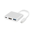 USB 3.1 Type-C Thunderbolt3 to HDMI Display Adapter Plus USB3.0 OTG Port USB-C Port 3-in-1 For Apple Macbook Pro Air Laptop Notebook to HDTV Monitor