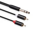 6.35mm 1/4" Male to 2 RCA 2RCA Male Jack Audio Adapter Splitter Stereo Cable Cord 5M 3M 1.5M