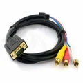 VGA to 3RCA AV Adapter Cable Component Video Converter Cord 1.5M For PC Laptop Supports TV-Out Function