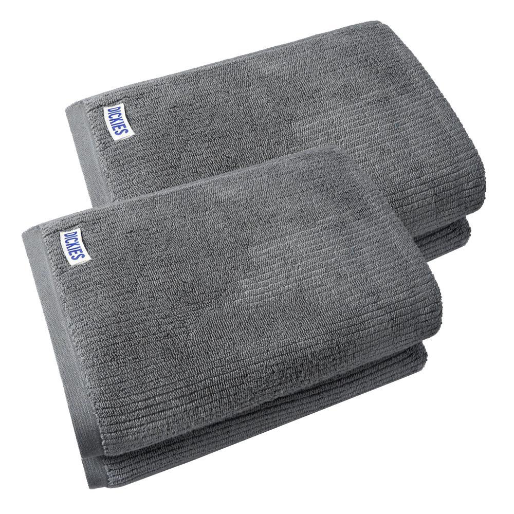 4pc Dickies Zero Twist Rib Towel 68x135cm Cotton Soft Absorbent Bath Towel Steel