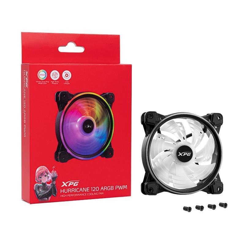 [HURRICANE 120 ARGB PWM] XPG Case Fan, 120mm, 2000PRM, 4-Pin PWM, Dual-Ring