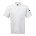 Premier Unisex Adult Short-Sleeved Chef Jacket (White) (L)