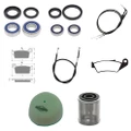 Yamaha WR250F 2002 Whites Bearings Cables Filters Brake Pads Service Kit