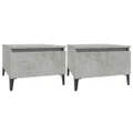 Side Tables 2 pcs Concrete Grey 50x46x35 cm Engineered Wood vidaXL