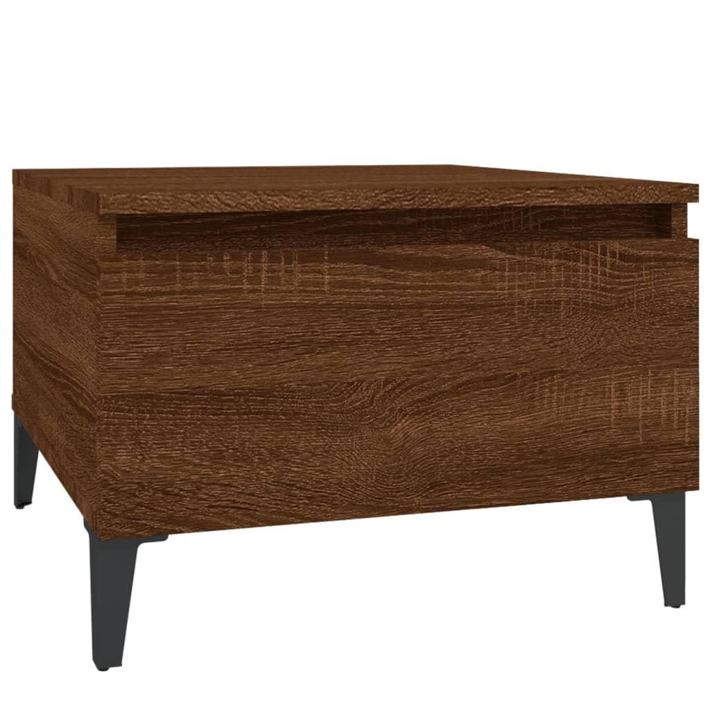 Side Table Brown Oak 50x46x35 cm Engineered Wood vidaXL