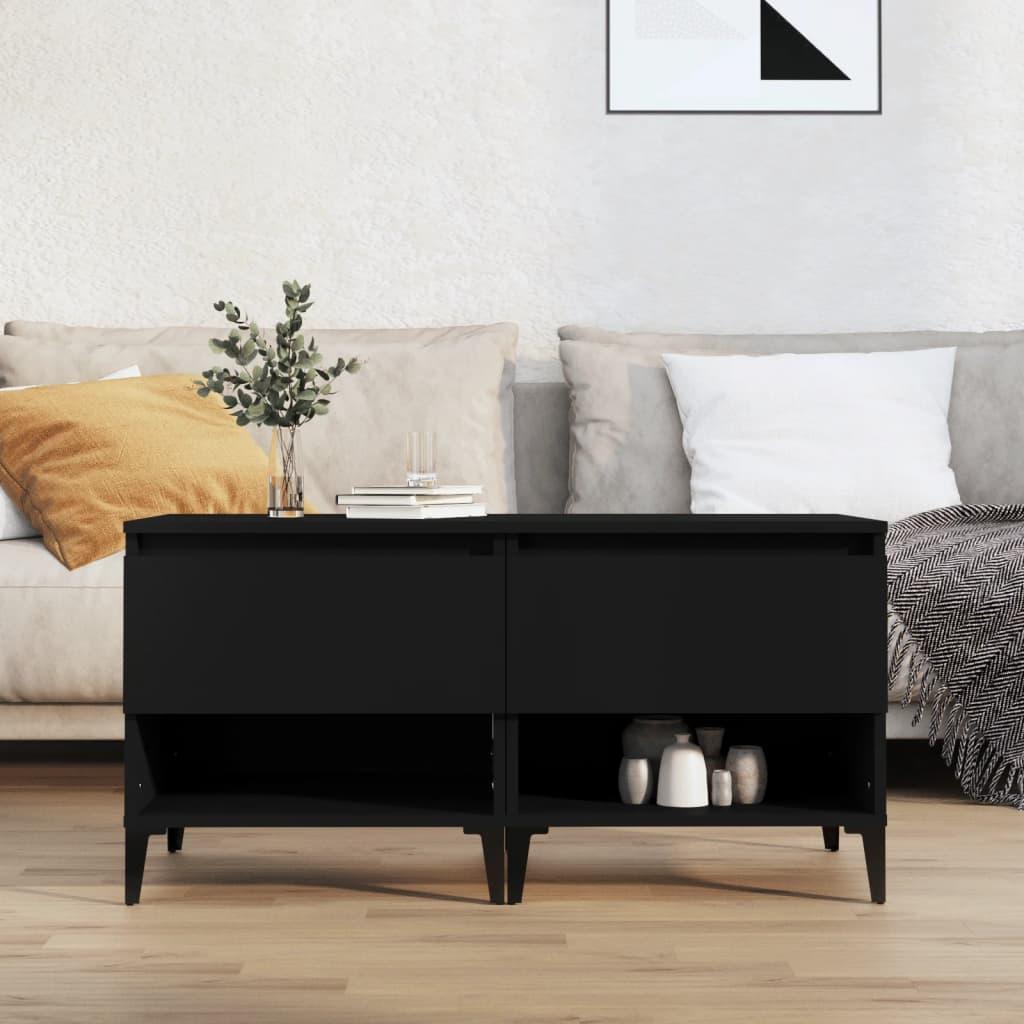 Side Tables 2 pcs Black 50x46x50 cm Engineered Wood vidaXL