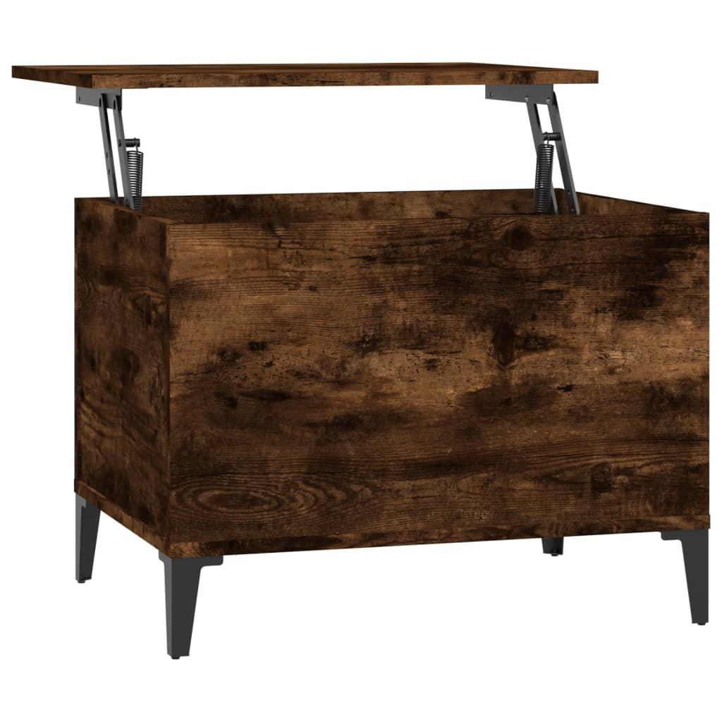 Coffee Table Smoked Oak 60x44.5x45 cm Engineered Wood vidaXL