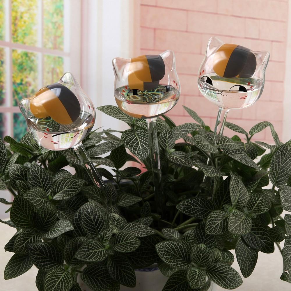 Hand-Blown Glass Self Watering Globes Plant Watering Bulbs -Striped