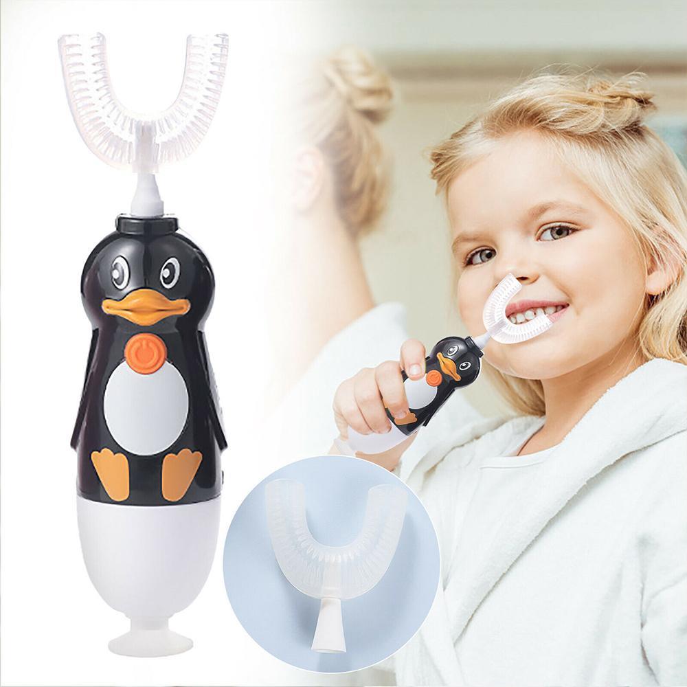 Vicanber Children Kids Automatic Electric Toothbrush 360° U-shaped Brush Teeth Cleaner（2-5 Years）
