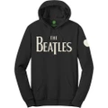 The Beatles Unisex Adult Apple Logo Hoodie (Black) (L)