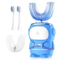 Cartoon Astronaut Design Kids U Shaped Electric Toothbrush Teeth Cleaner Kit